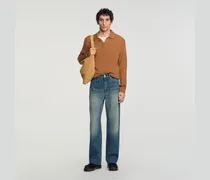Verwaschene Baumwoll-Baggy-Jeans
