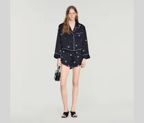Shorts mit Perlen und Strass