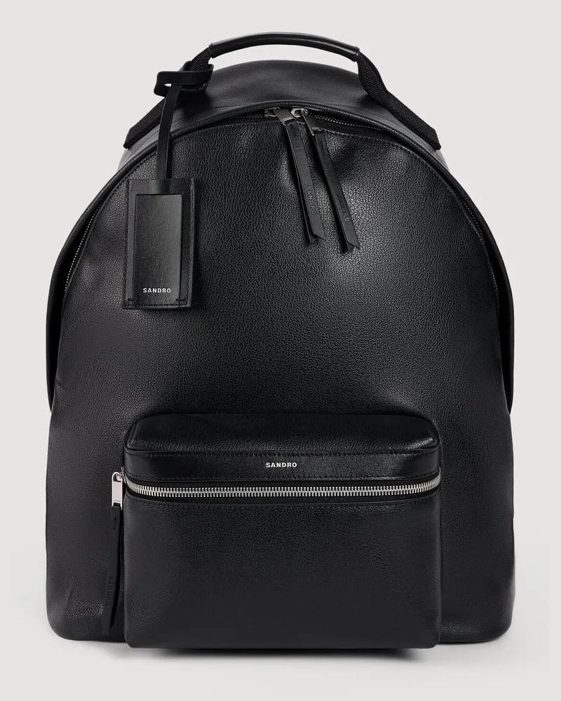 Sandro Rucksack aus rekonstituiertes Leder Schwarz