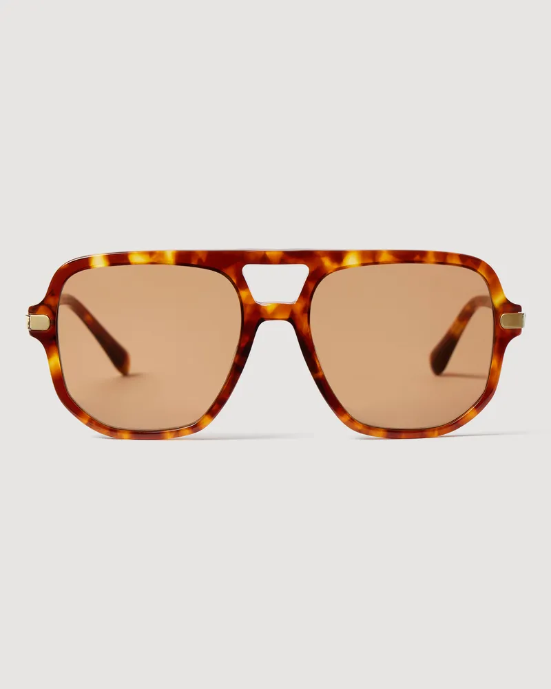 Sandro Sonnenbrille aus Metall und Acetat Braun