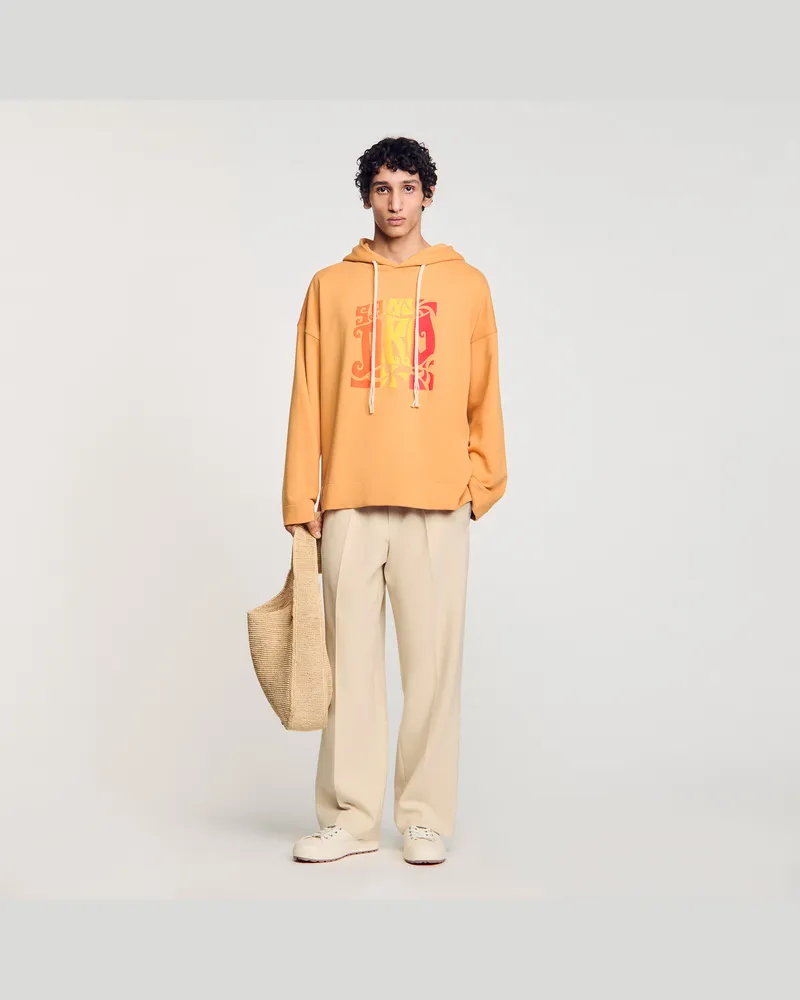 Sandro Kapuzensweatshirt Mandarine.
