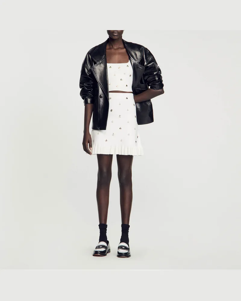 Sandro Strickrock mit Anhängern Weiß