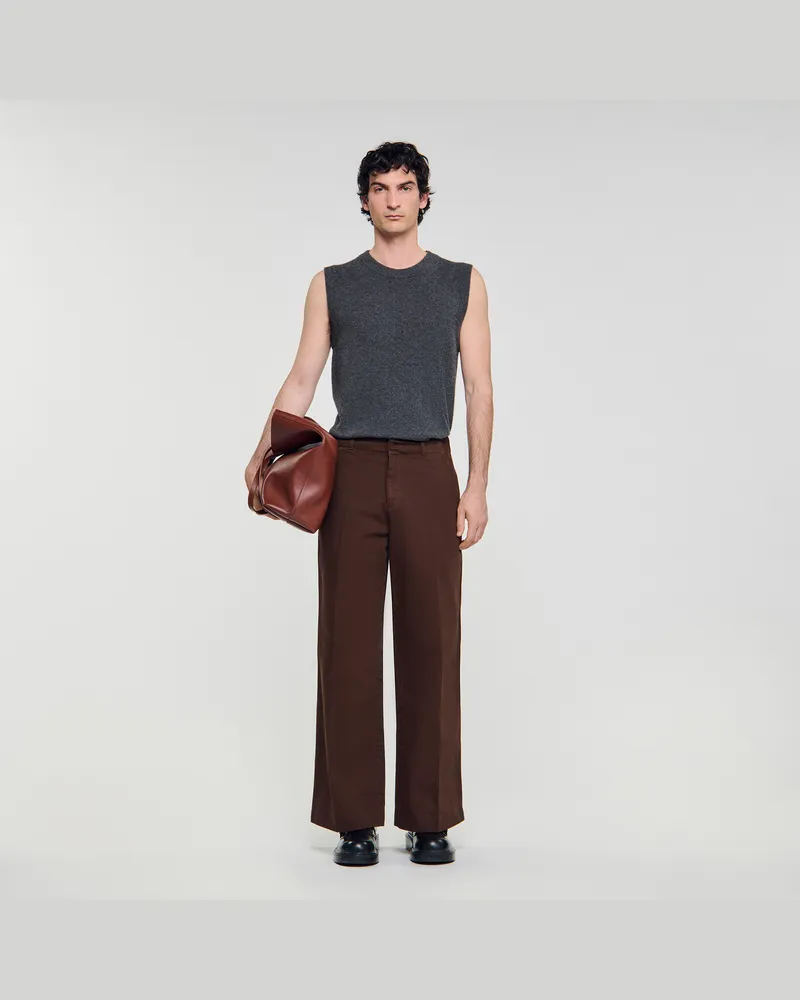 Sandro Weite Jeans Tabak