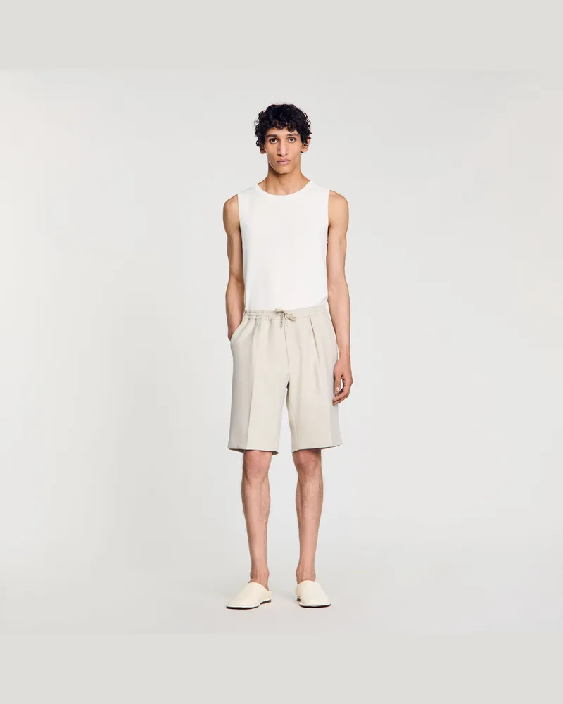 Sandro Bermudashorts aus Jersey Aluminium