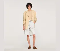 Oversize-Anzugjacke aus Leinen