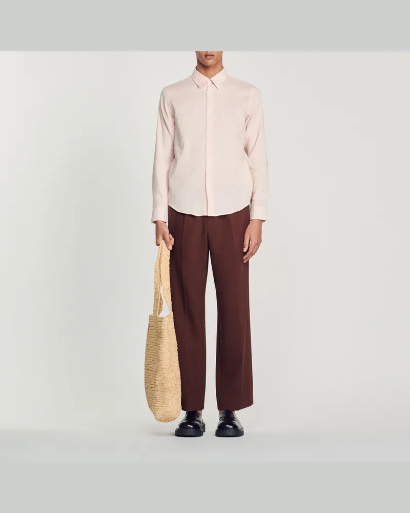 Sandro Hemd mit klassischem Schnitt Hell-rosa
