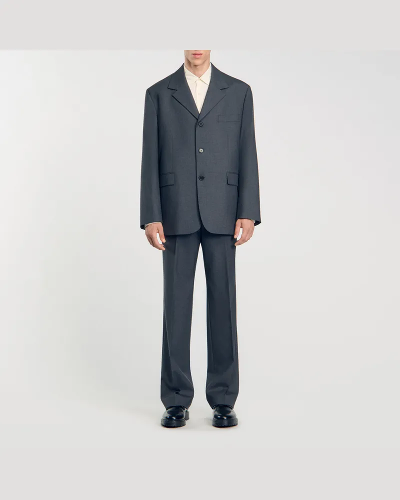 Sandro Oversize-Anzugjacke Grau