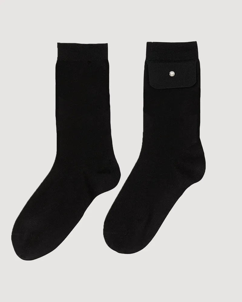 Sandro Socken mit Perlendetail Schwarz
