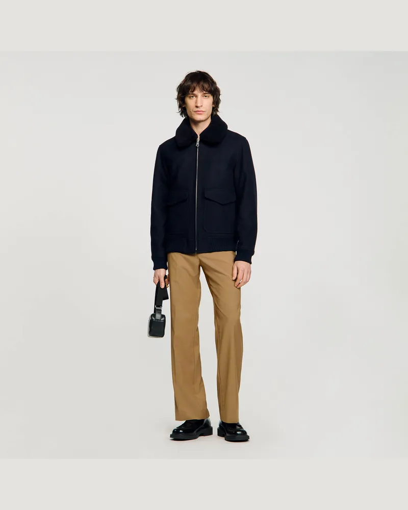 Sandro Blouson mit Reißverschluss Marine