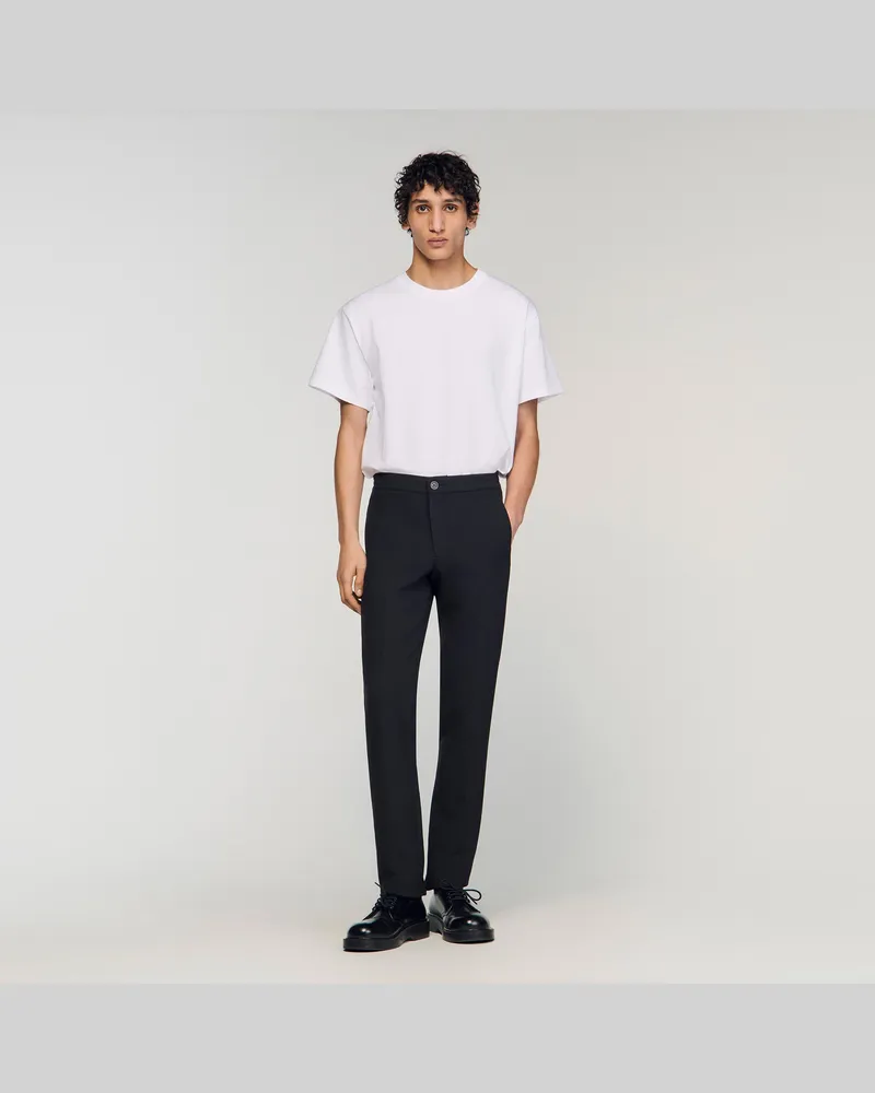 Sandro Jersey-Hose Schwarz