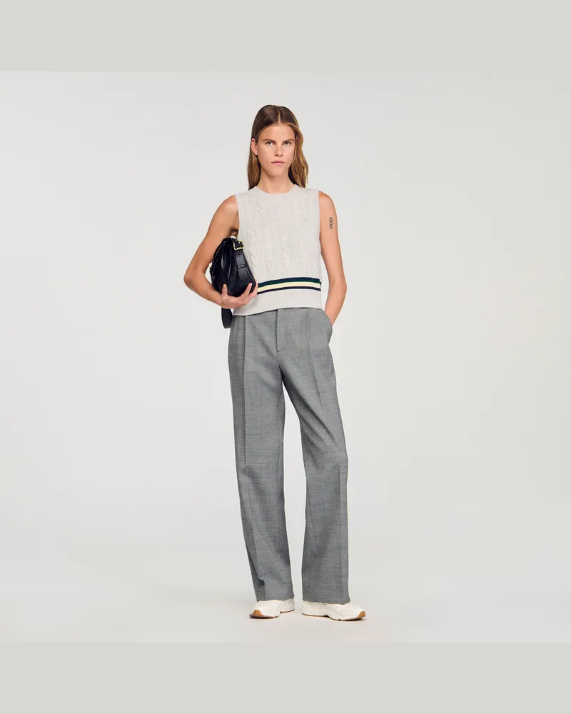 Sandro Gerade geschnittene Hose Grau