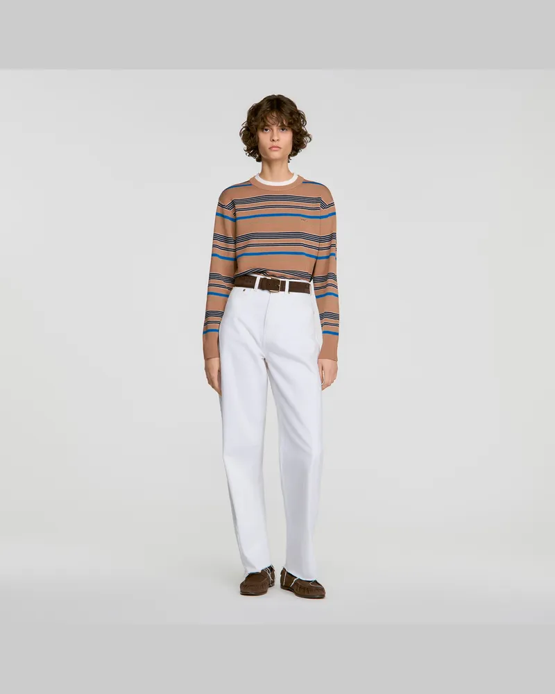 Sandro 2-in-1-Pullover mit Streifen Kamel