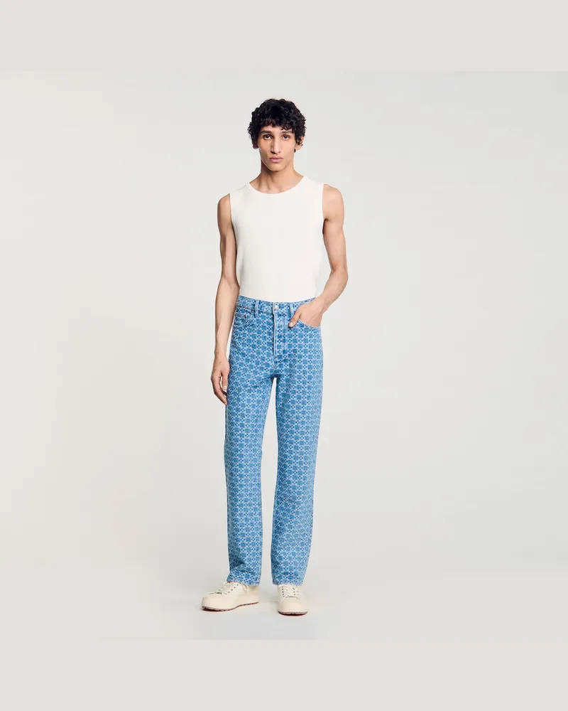Sandro Regular-Jeans mit „Square Cross Blue-vintage-denim