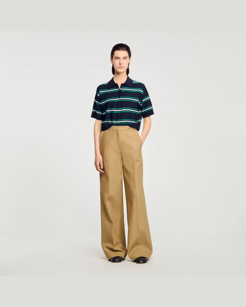 Sandro Pullover mit Polokragen Marine