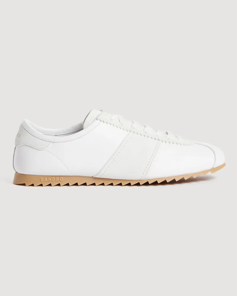 Sandro Laufschuhe aus Leder Weiß