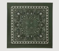 Seidenhalstuch mit Bandana-Print