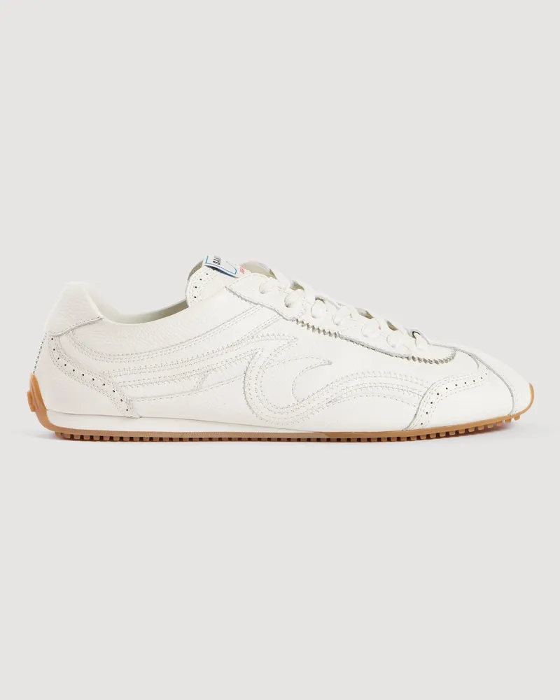 Sandro Light Wave Sneaker aus Leder Ecru