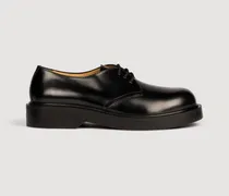 Derby-Schuhe aus glasiertem Leder