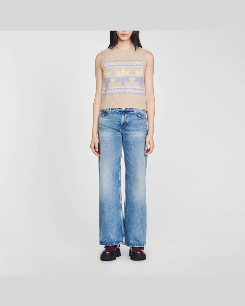 Sandro Ärmelloser Pullover Beige