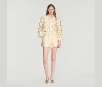 Shorts mit Löchern und Strass