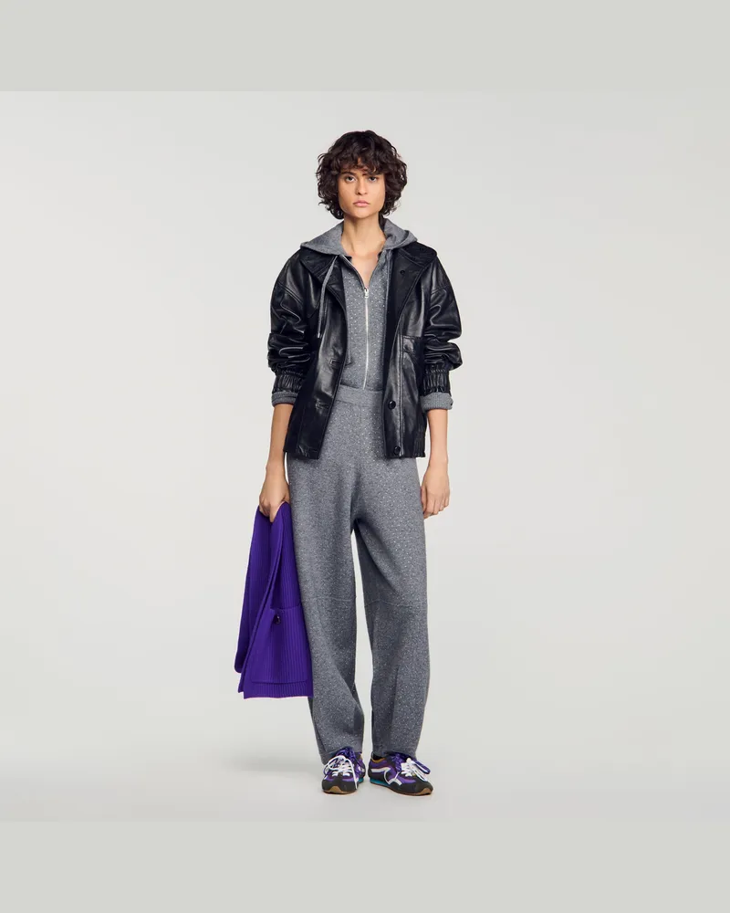 Sandro Barrel-Jogginghose mit Strass Grau