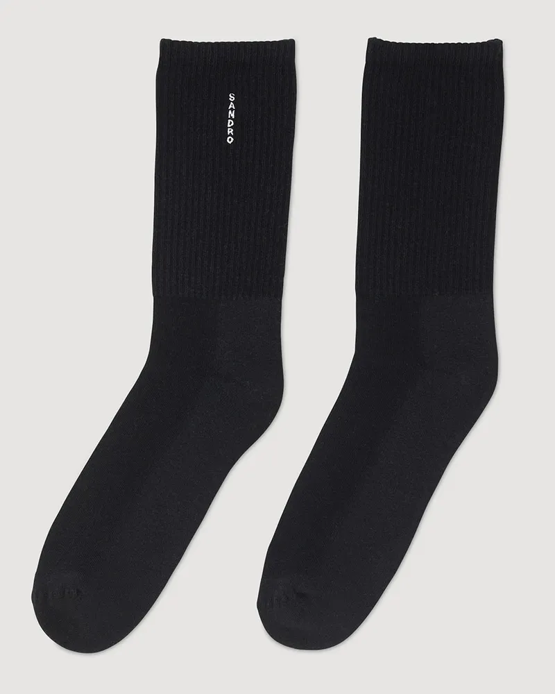 Sandro Baumwollsocken Schwarz