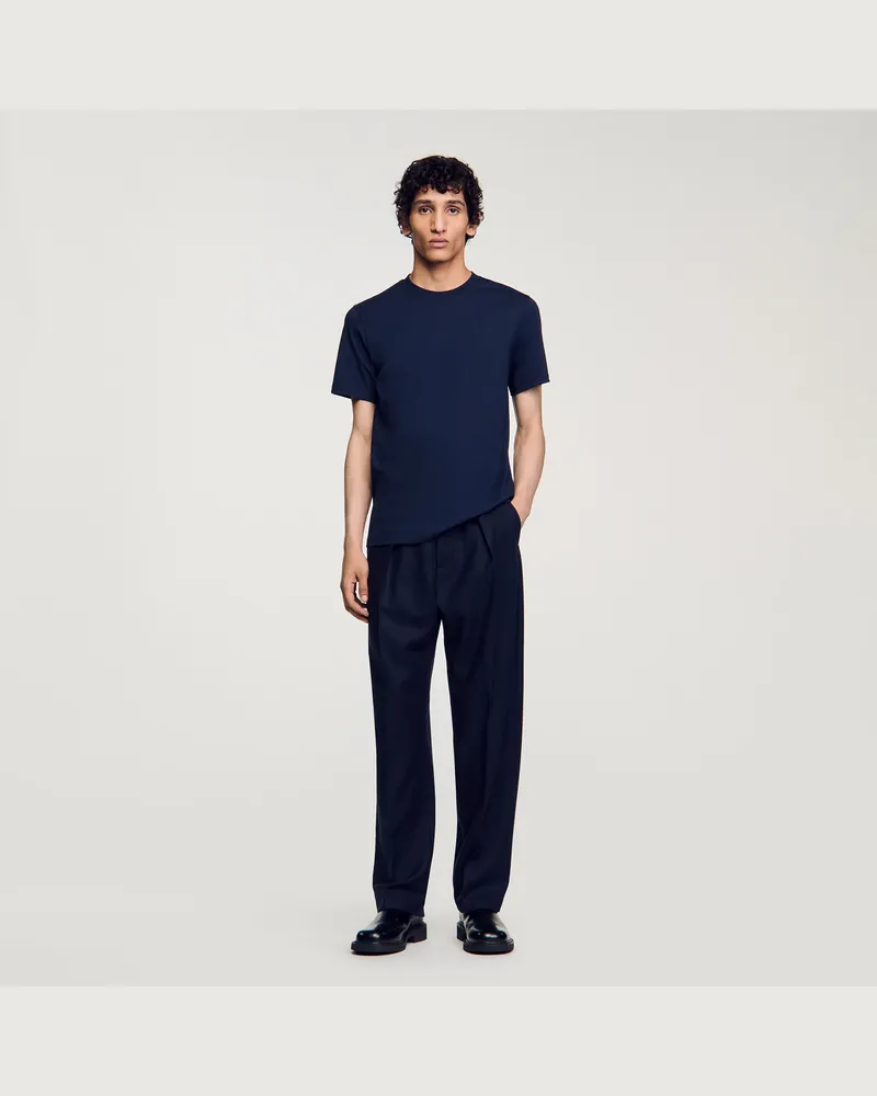 Sandro Kurzärmeliges T-Shirt Marine