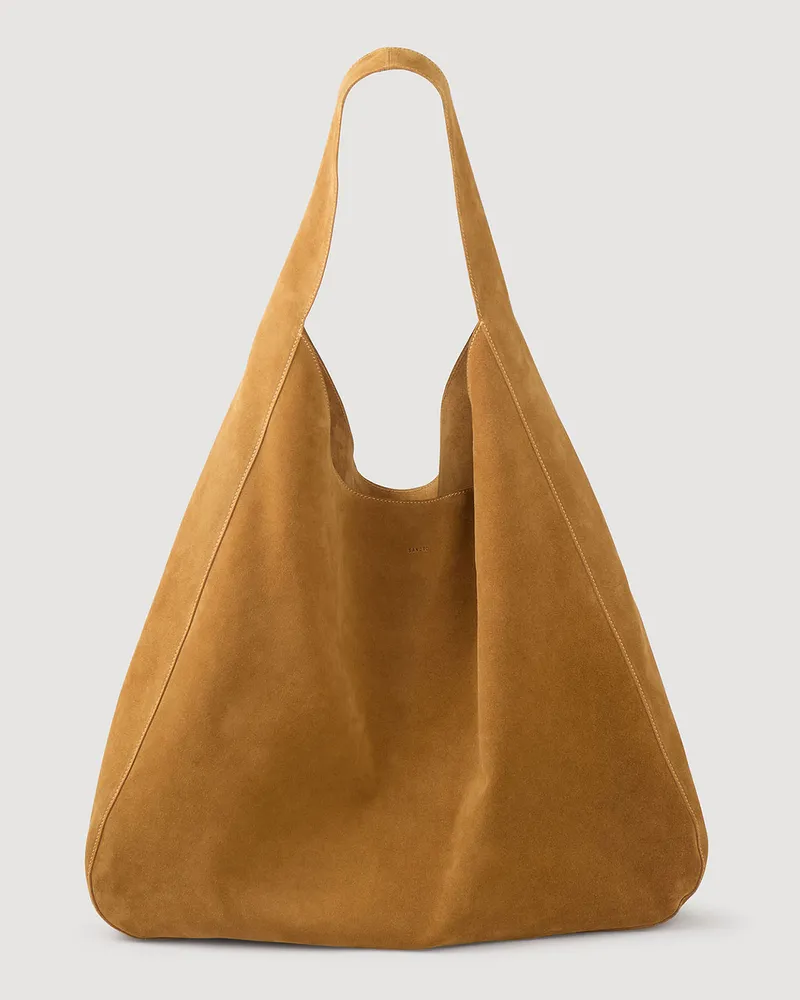 Sandro Große Hobo-Tasche Kamel