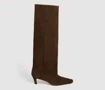 Hohe Stiefel aus Veloursleder