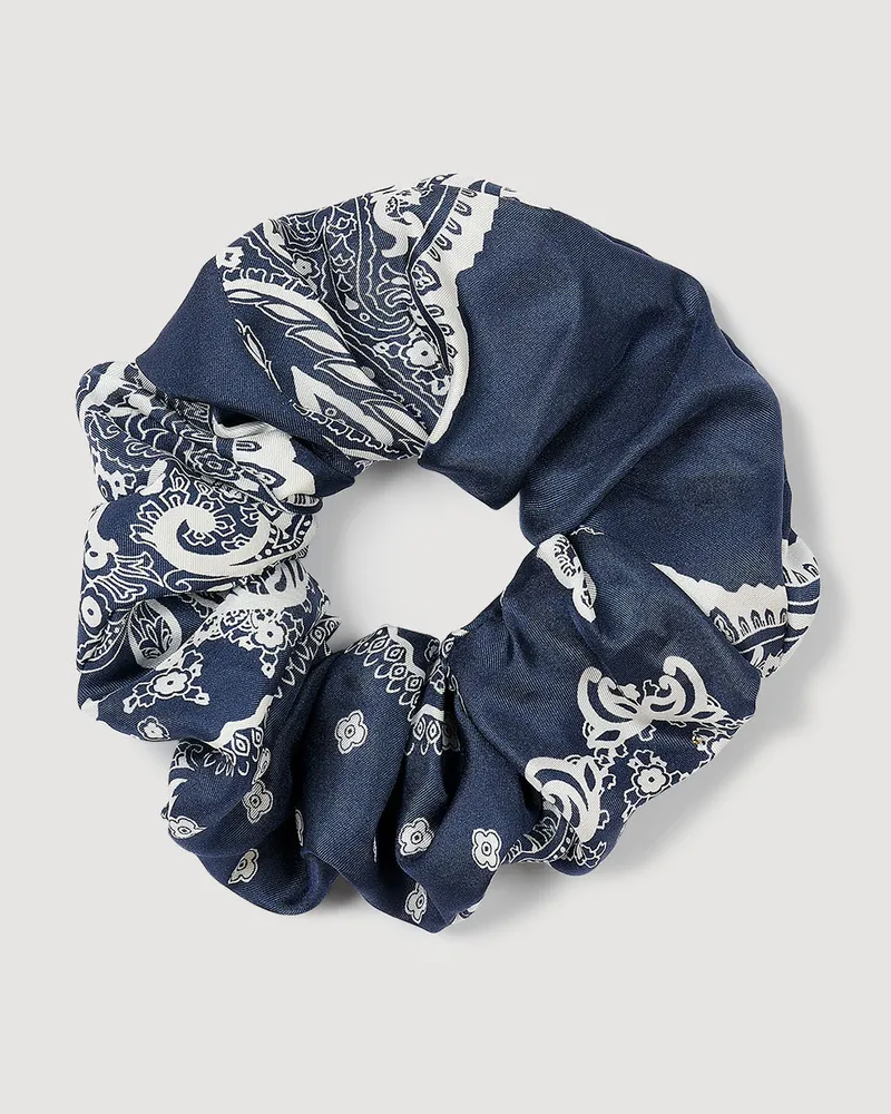 Sandro Haargummi mit Bandana-Print Blau
