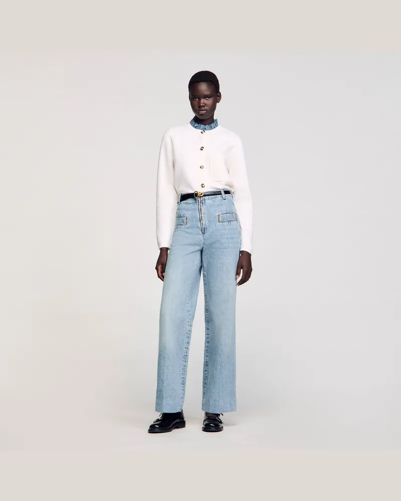 Sandro Weite Jeans Jeansblau