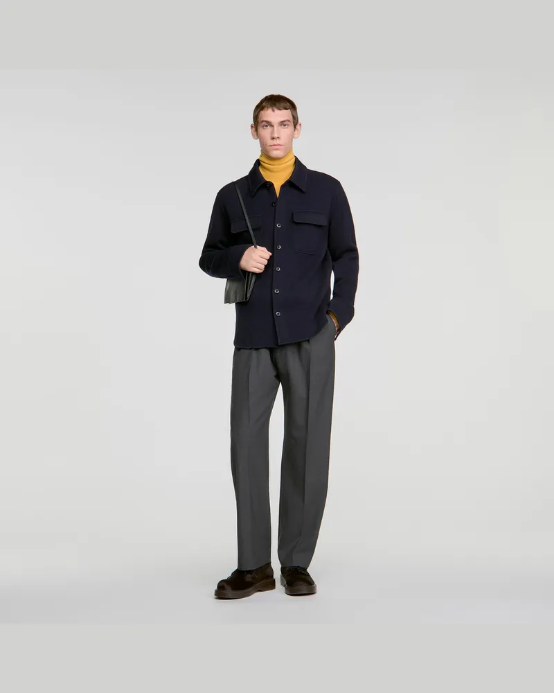 Sandro Hemdjacke aus Walkwolle Marine
