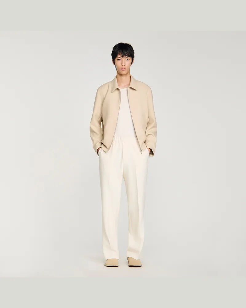 Sandro Weite Hose Ecru