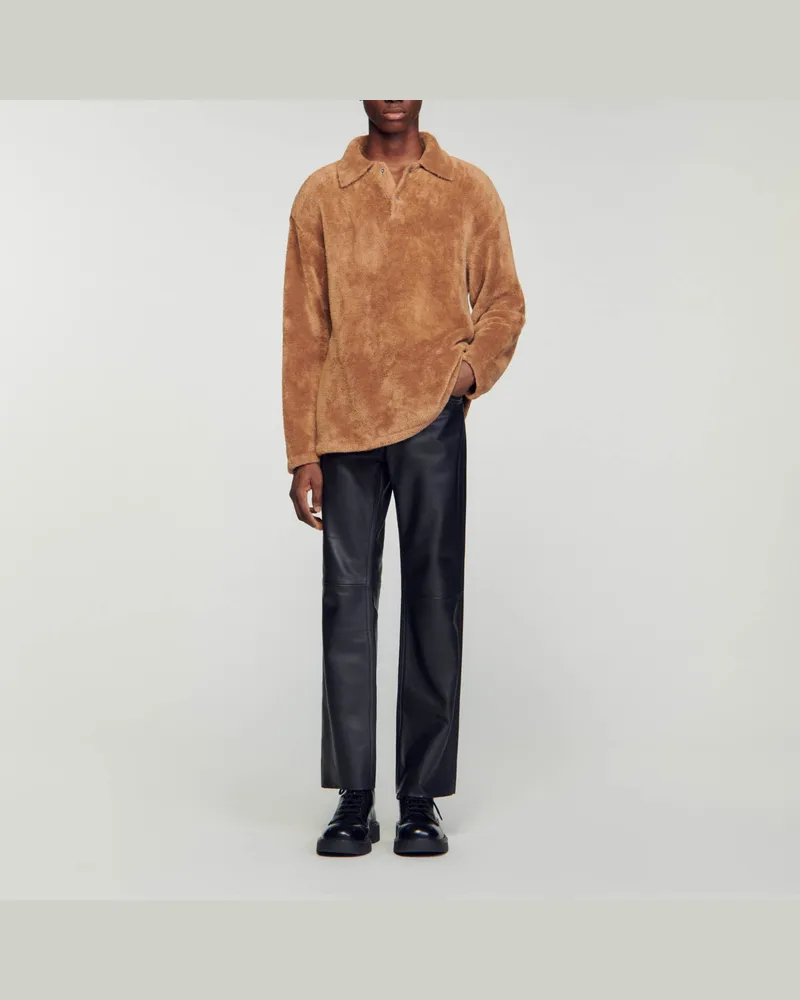 Sandro Polo aus Frotteestrick Kamel