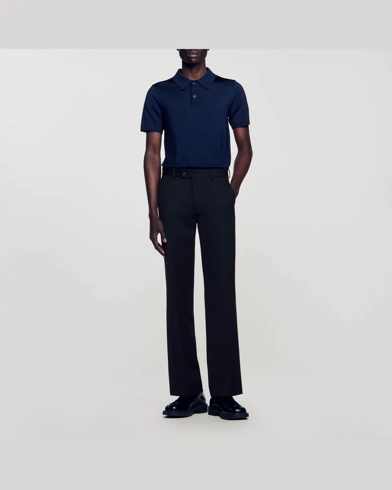 Sandro Hose aus Wollmischung Schwarz