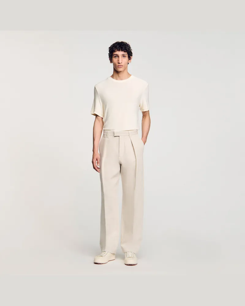 Sandro Weite Bundfaltenhose Avoine