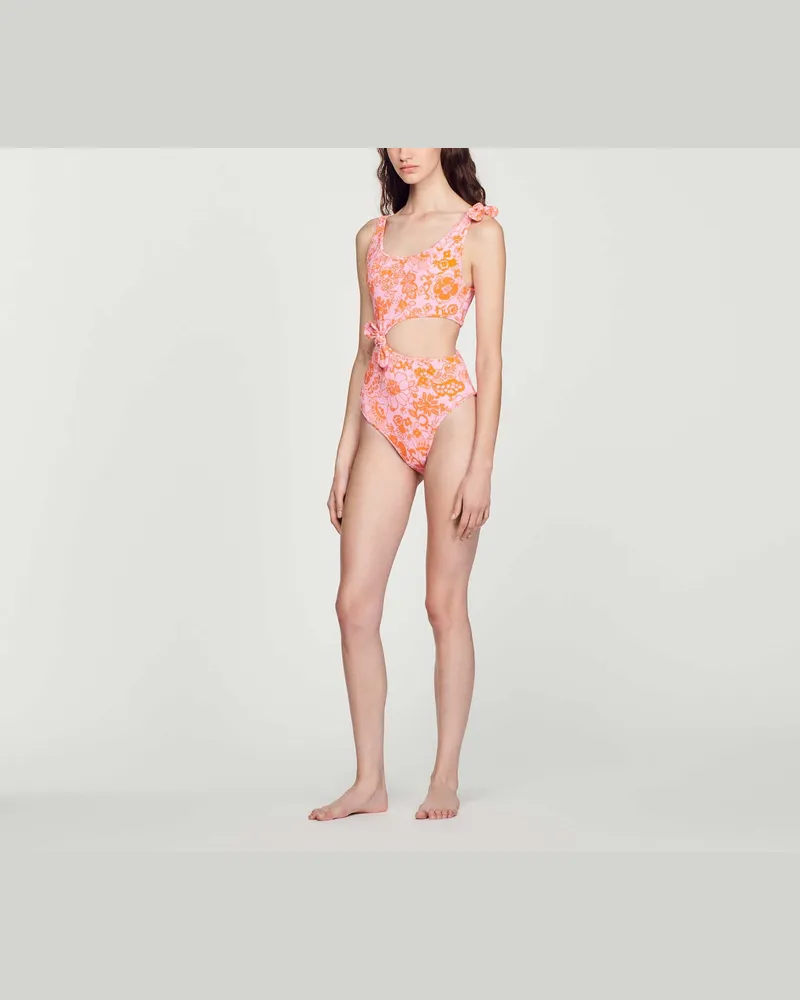 Sandro Einteiliger Badeanzug Orange