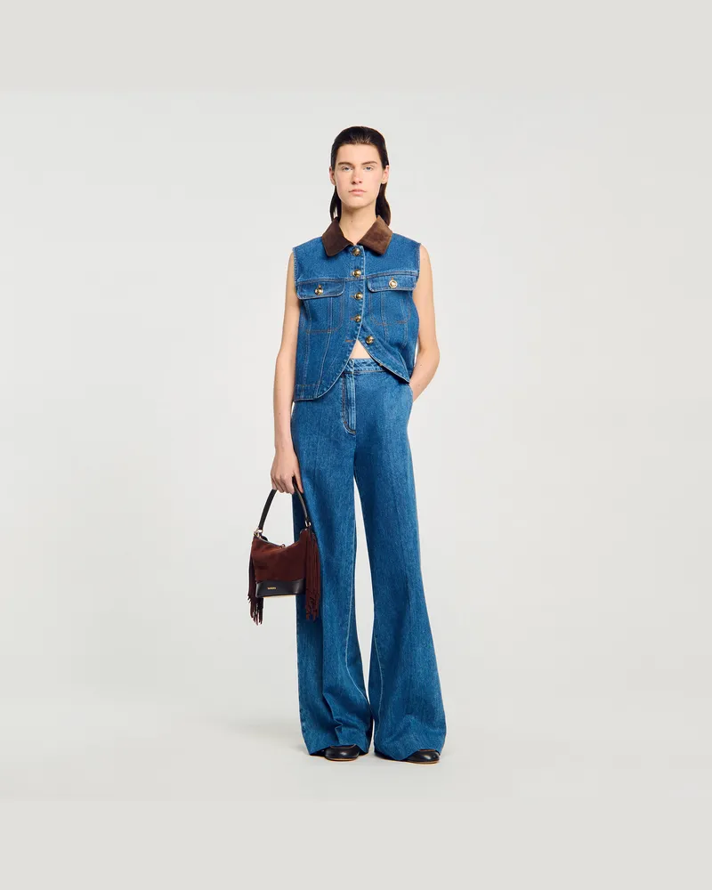 Sandro Weite Jeans Jeansblau
