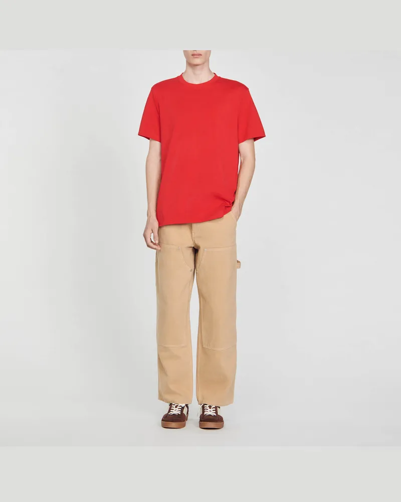 Sandro Kurzärmeliges T-Shirt Rot