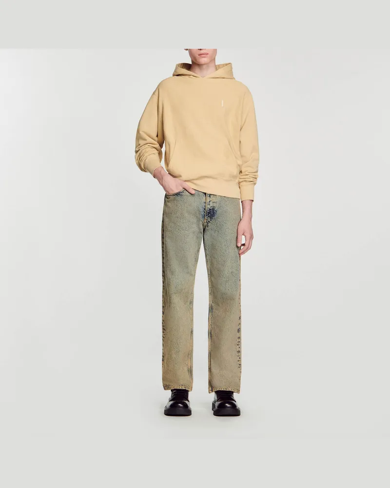 Sandro Fleece-Hoodie Beige