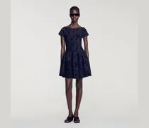 Strickkleid mit Blumen-Jacquard
