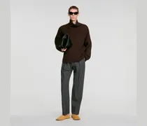 Gerippter Woll-Kaschmir-Pullover