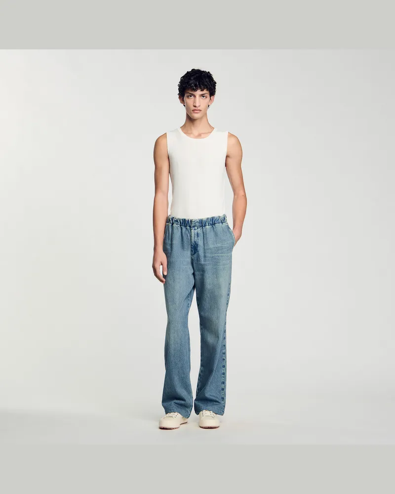 Sandro Weite Jeans Blue-vintage-denim