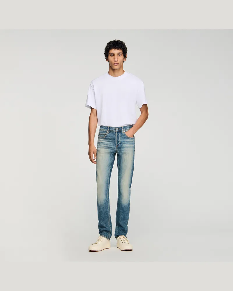 Sandro Slim-Jeans Blue-vintage-denim