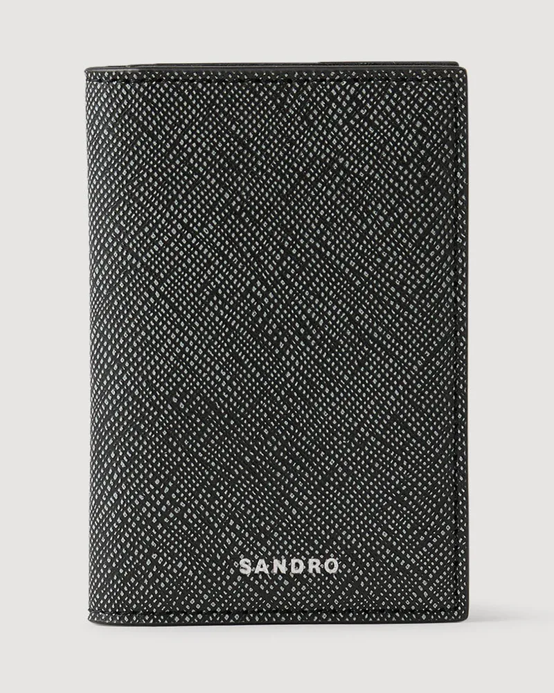 Sandro Brieftasche aus rekonstituiertes Leder Graphites