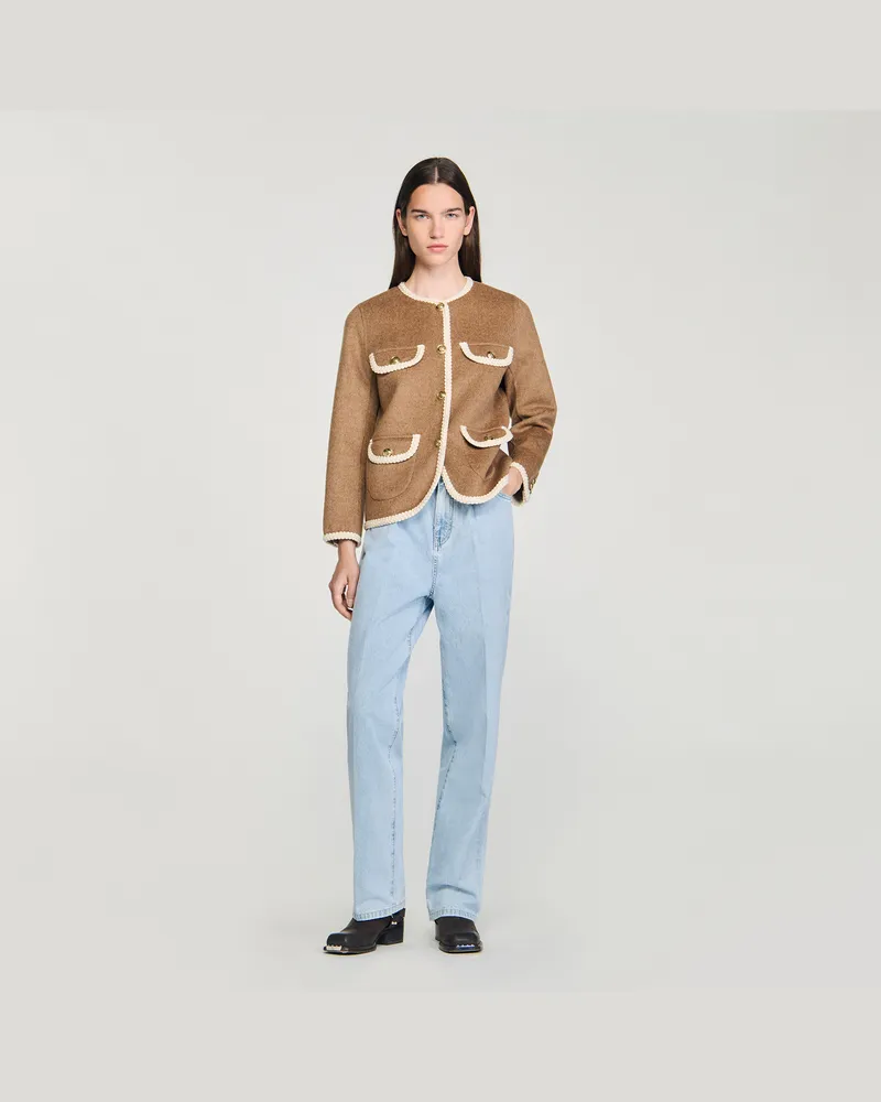 Sandro Doubleface-Jacke Chatain