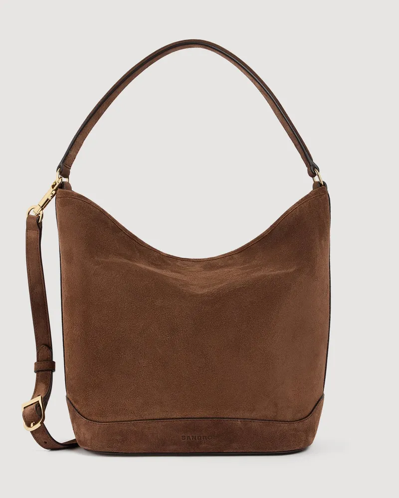 Sandro Beuteltasche TANGOSO aus Wildleder Braun