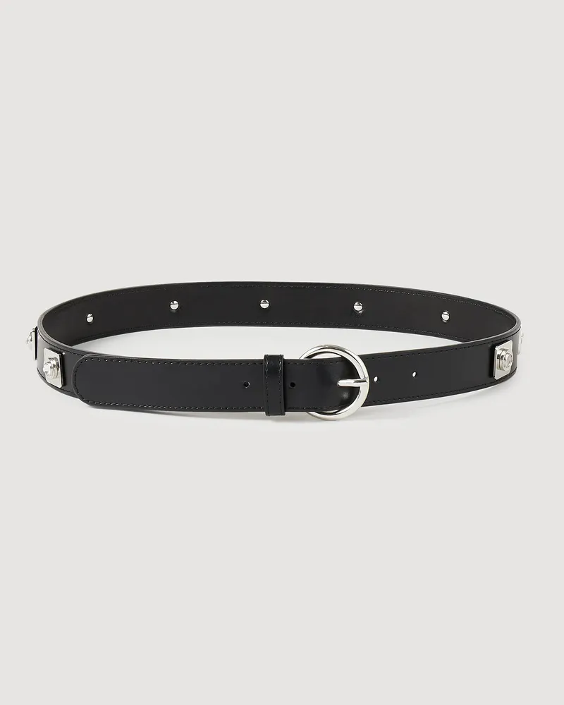 Sandro Ledergürtel mit Nieten Schwarz