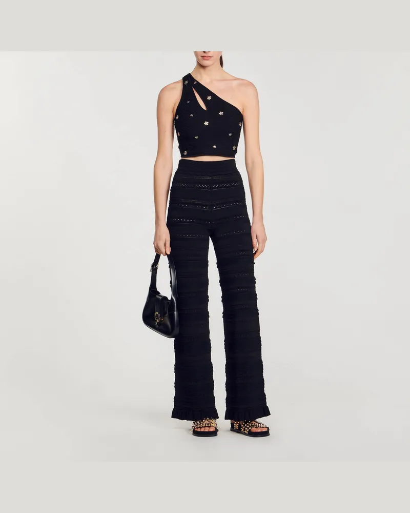 Sandro Kurzes asymmetrisches Top Schwarz