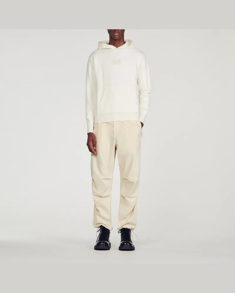 Sandro Strick-Hoodie Ecru